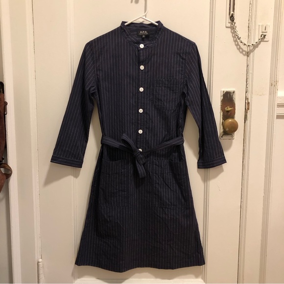 APC Constance shirt dress pin stripes - Picture 2 of 6